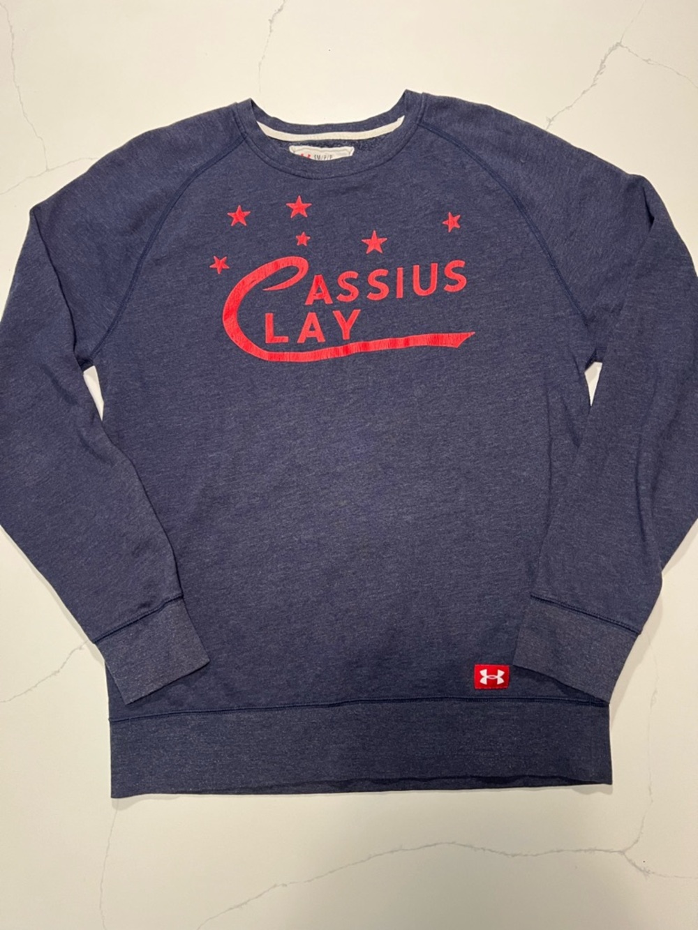 Under Armour Roots of Fight Boxing Cassius Clay Sweatshirt Men’s Blue Size S